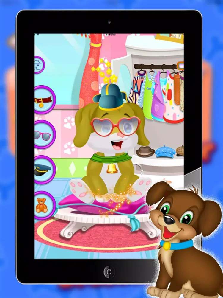 Ảnh chụp màn hình của puppy daycare - Messy Animal - Pet Vet Care and dress up puppy iPad 