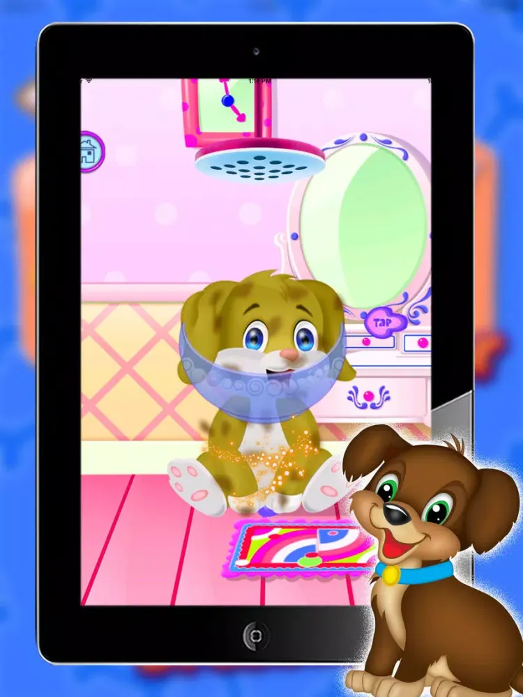 Ảnh chụp màn hình của puppy daycare - Messy Animal - Pet Vet Care and dress up puppy iPad 