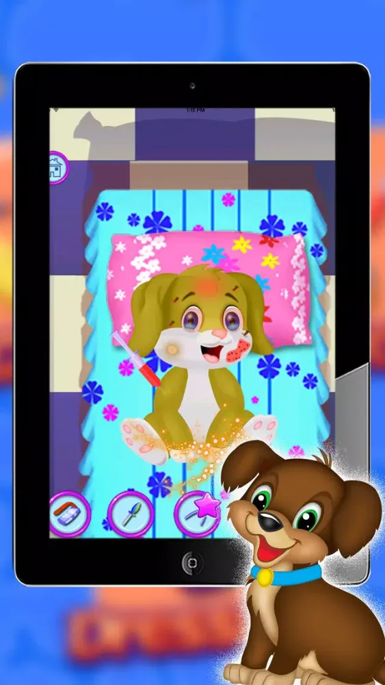 Ảnh chụp màn hình của puppy daycare - Messy Animal - Pet Vet Care and dress up puppy