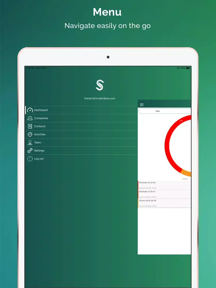 Screenshot di SMAC CRM iPad 