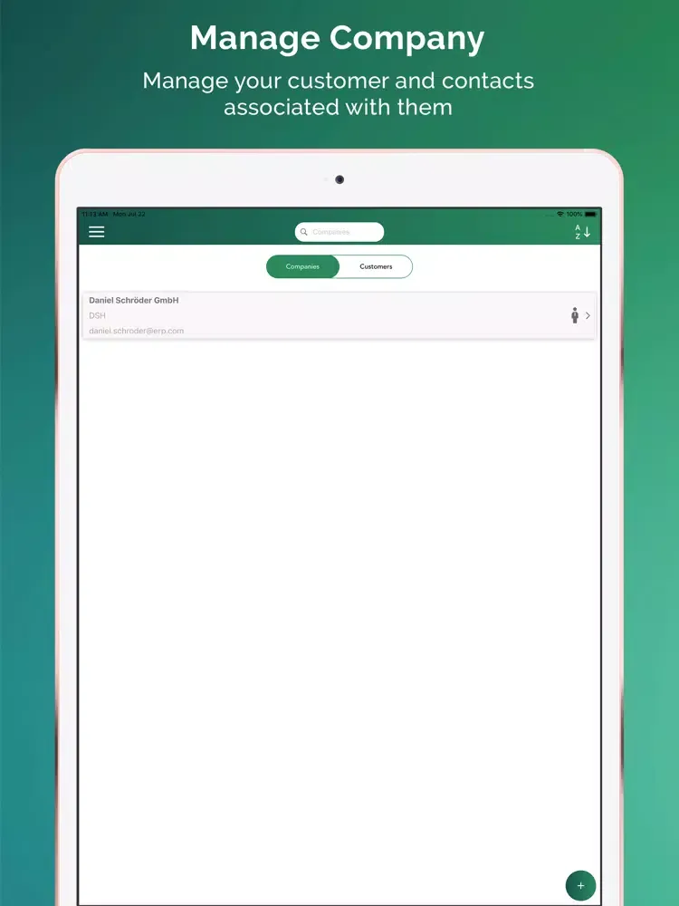 Screenshot di SMAC CRM iPad 