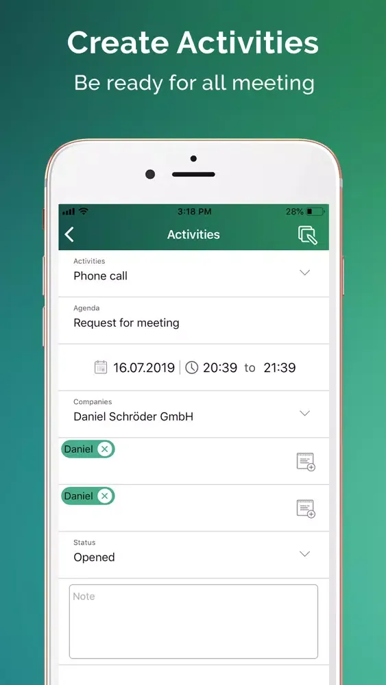 Screenshot di SMAC CRM