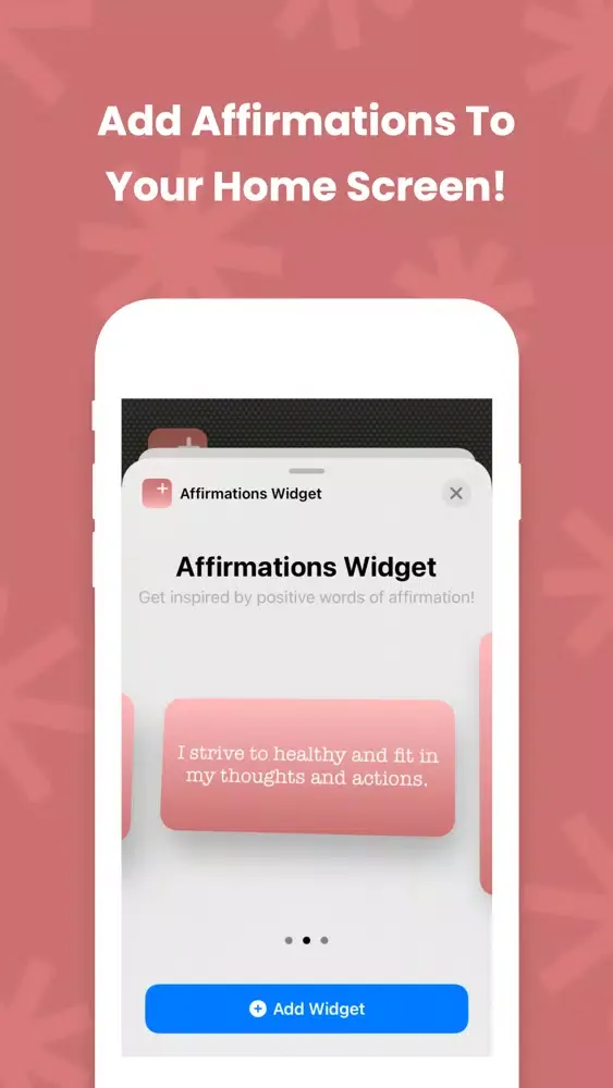 Tangkapan skrin Affirmations Widget