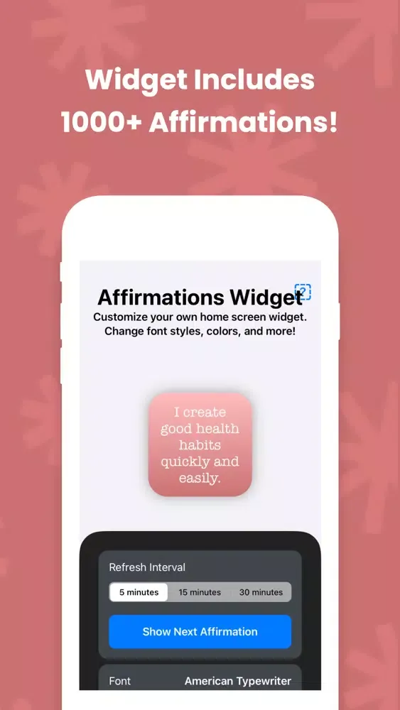 Tangkapan skrin Affirmations Widget