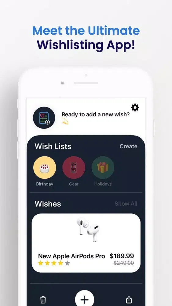 Wish List - Share Wishlist App Screenshots