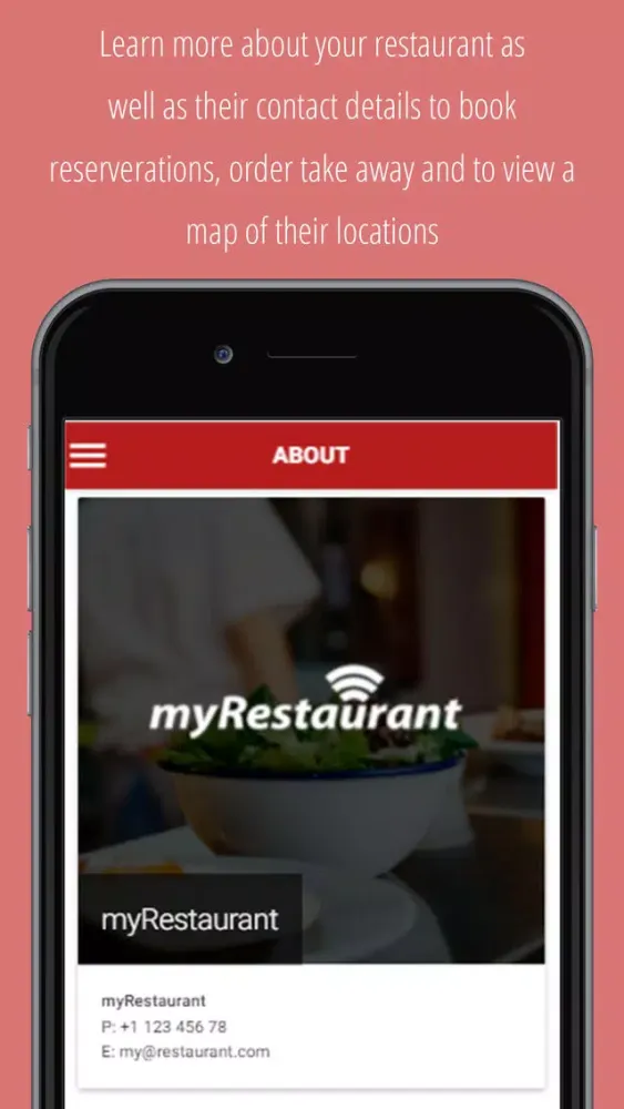 Screenshot di myRestaurant - Connect with your favorite restaurants