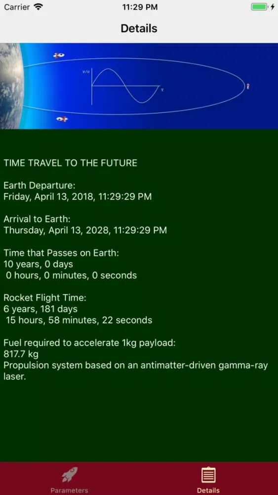 Time Travel Calculator Screenshots
