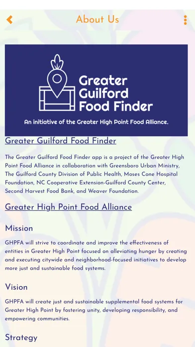 Captures d'écran de Greater Guilford Food Finder
