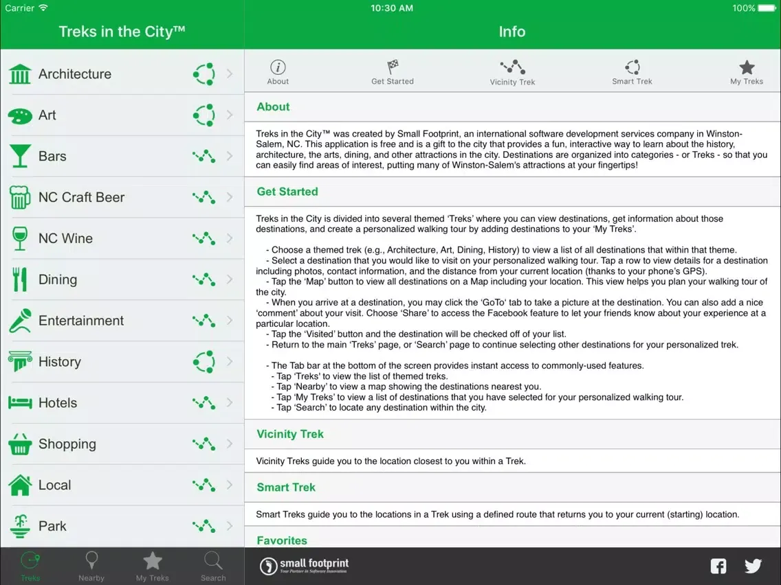 Скриншоты TreksInTheCity: Winston-Salem iPad 