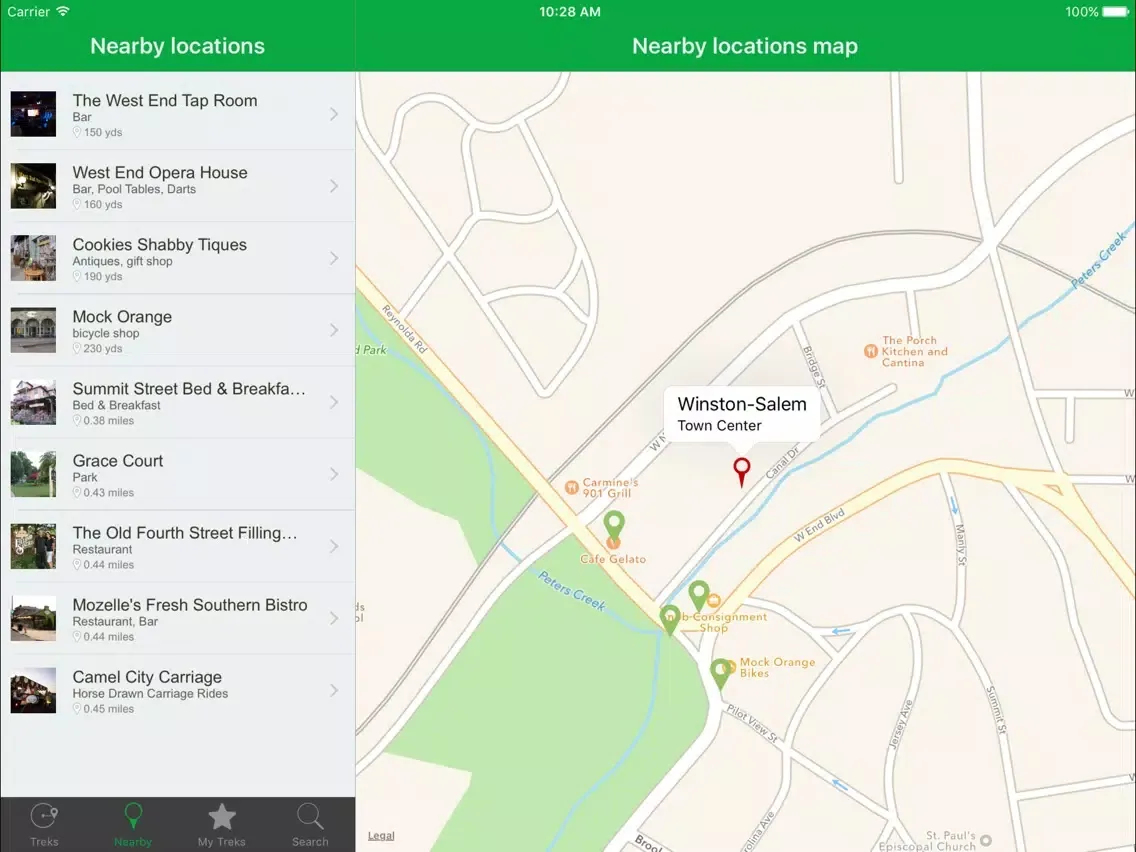 Скриншоты TreksInTheCity: Winston-Salem iPad 