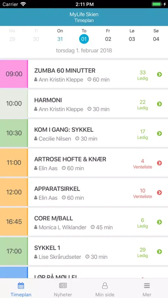 Zrzuty ekranu MyLife Skien