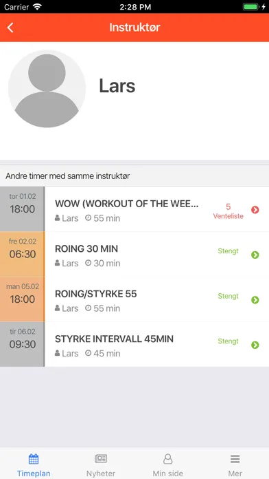 Puls Gruppetimer سکرین شاٹس