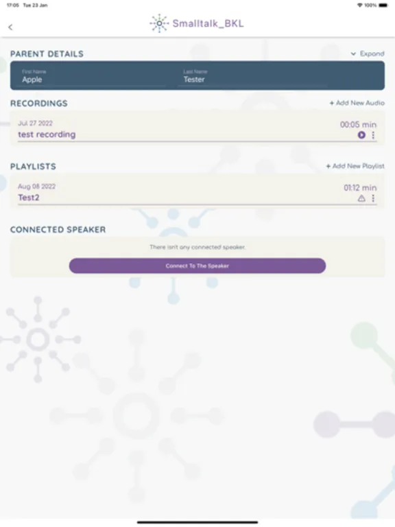 Ảnh chụp màn hình của smallTalk Connect: Hospital iPad 