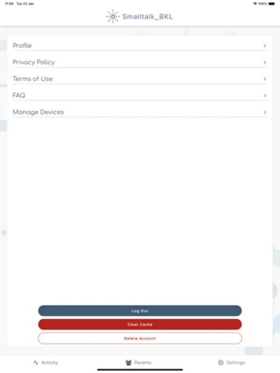 Ảnh chụp màn hình của smallTalk Connect: Hospital iPad 