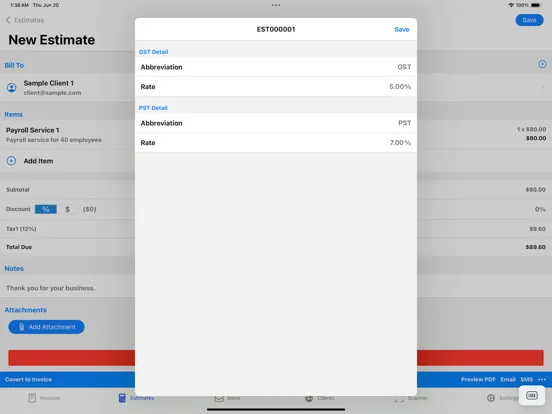 InvoiceDone iPad  Screenshots