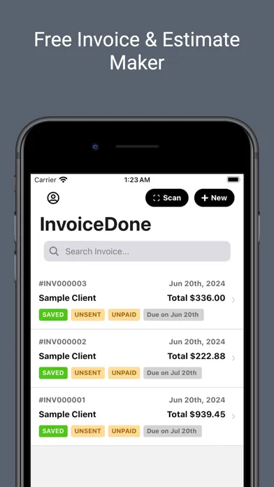 InvoiceDone Screenshots