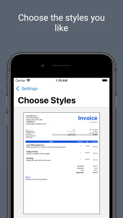 InvoiceDone Screenshots