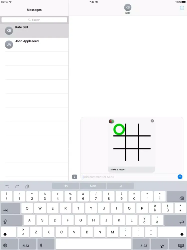 Tic Tac Toe for Message iPad  스크린샷