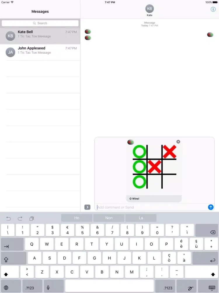 Tic Tac Toe for Message iPad  스크린샷