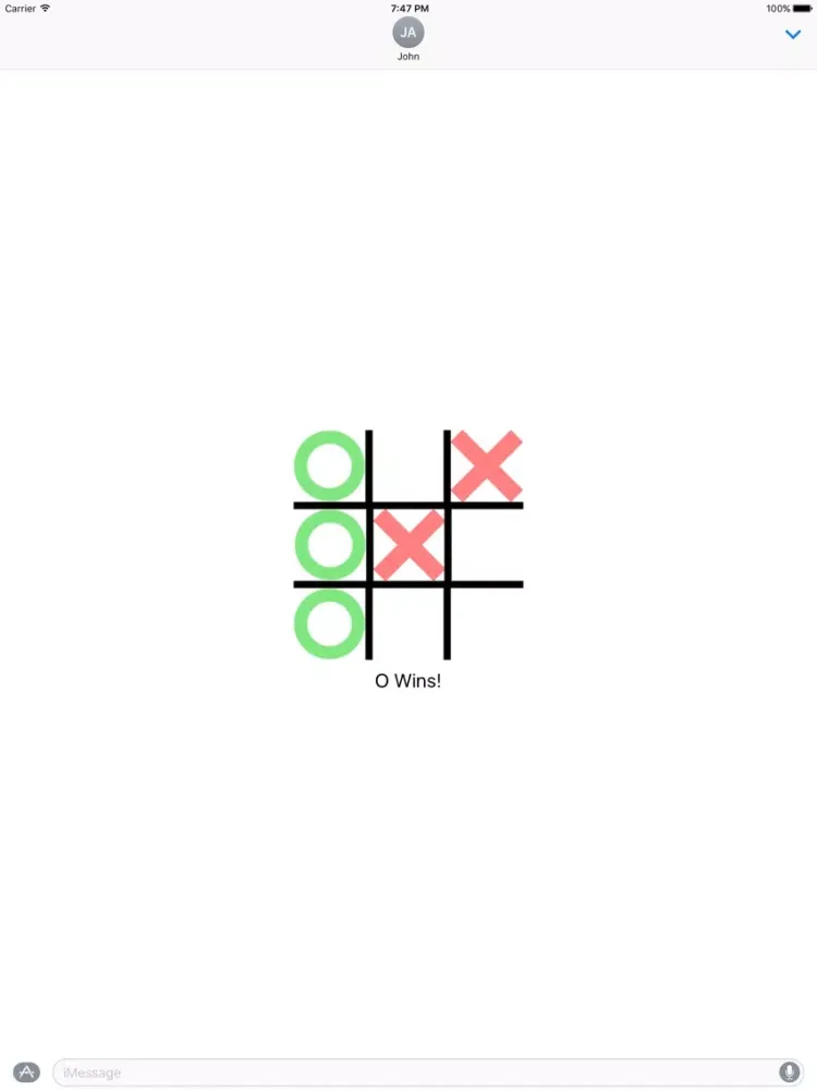 Tic Tac Toe for Message iPad  스크린샷