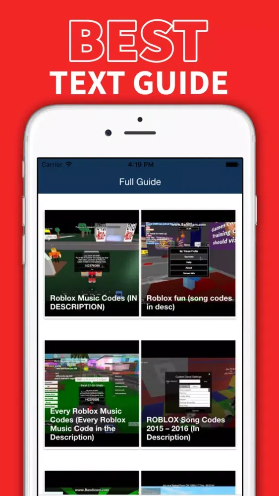 Tangkapan skrin Music Code for Roblox