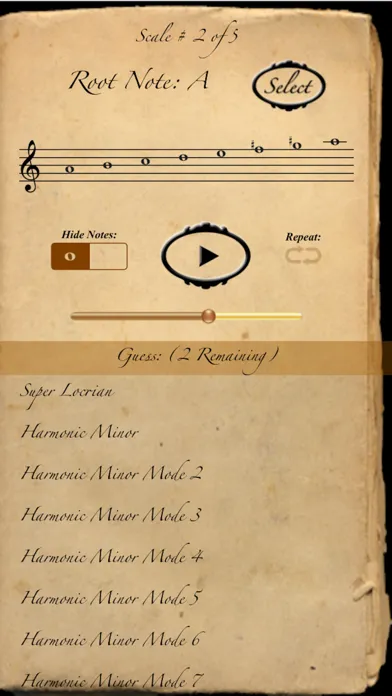 Scales & Modes: The Quiz Screenshots