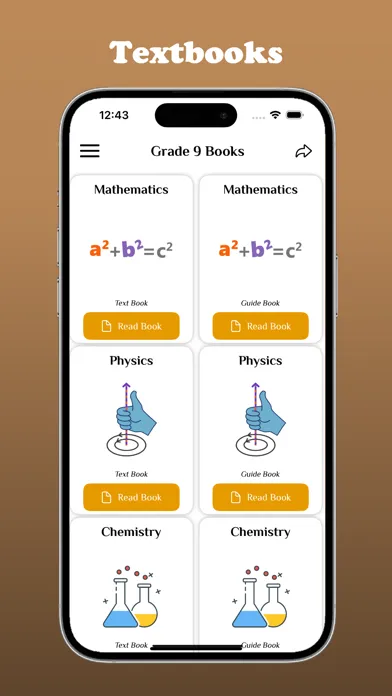 Ảnh chụp màn hình của Grade 9 Books