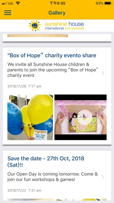 Capturas de tela do Sunshine House Portal
