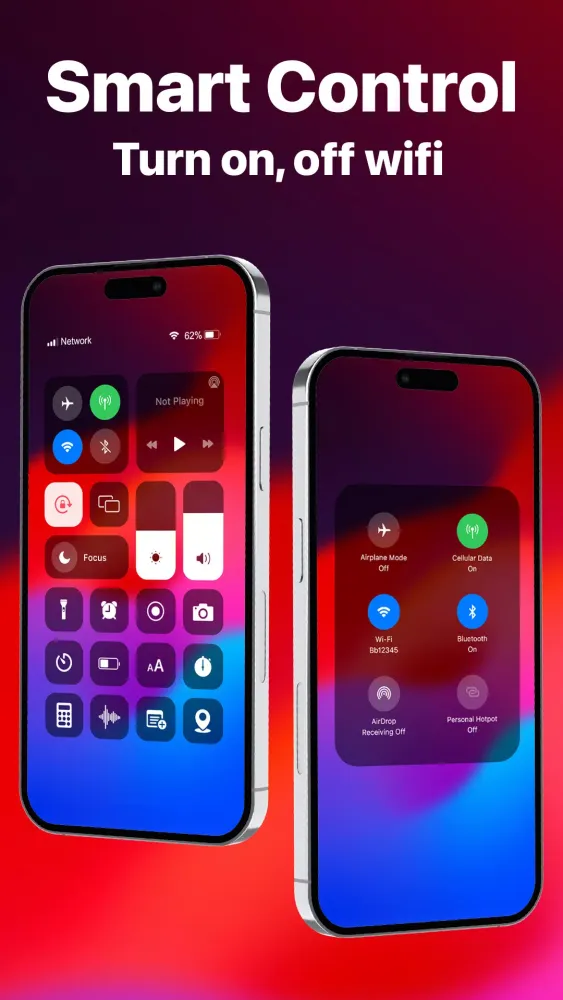 Captures d'écran de Control Center Advanced