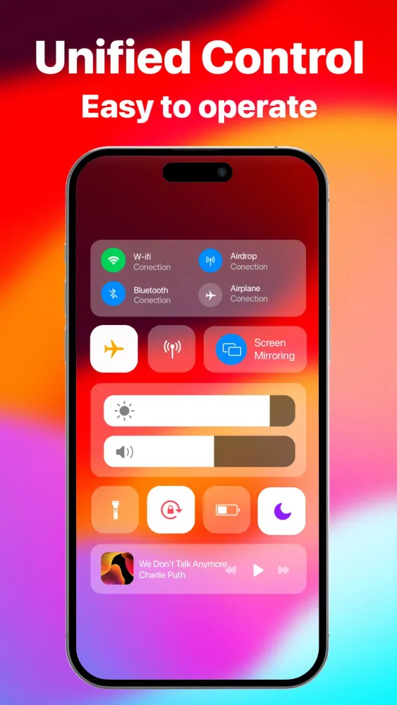 Captures d'écran de Control Center Advanced