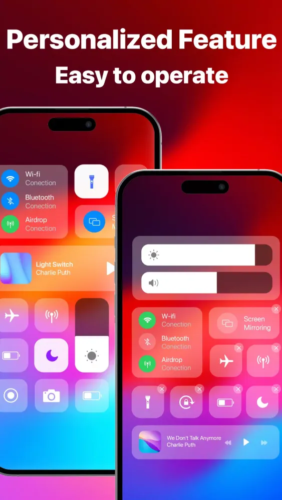 Captures d'écran de Control Center Advanced