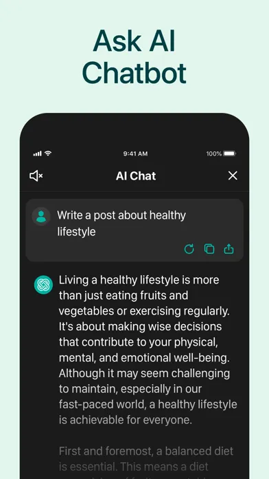 Captures d'écran de AI Chatbot App with Сhat