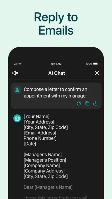 Captures d'écran de AI Chatbot App with Сhat