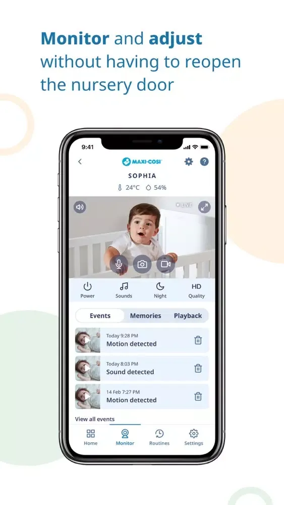 Скриншоты Maxi-Cosi Connected Home