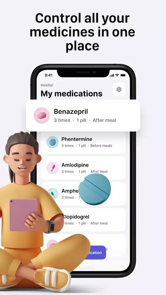 Tangkapan layar SmartPill: Medicine Tracker