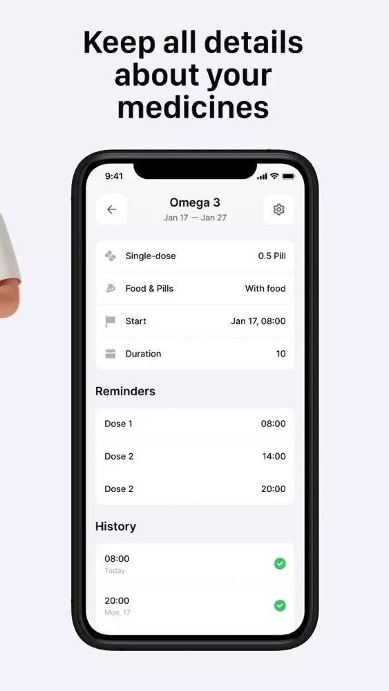Tangkapan layar SmartPill: Medicine Tracker