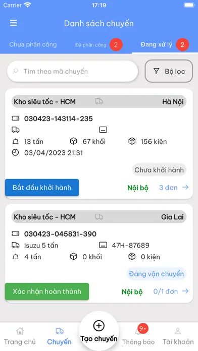 Smart Cargo TMS - ĐPV Screenshots