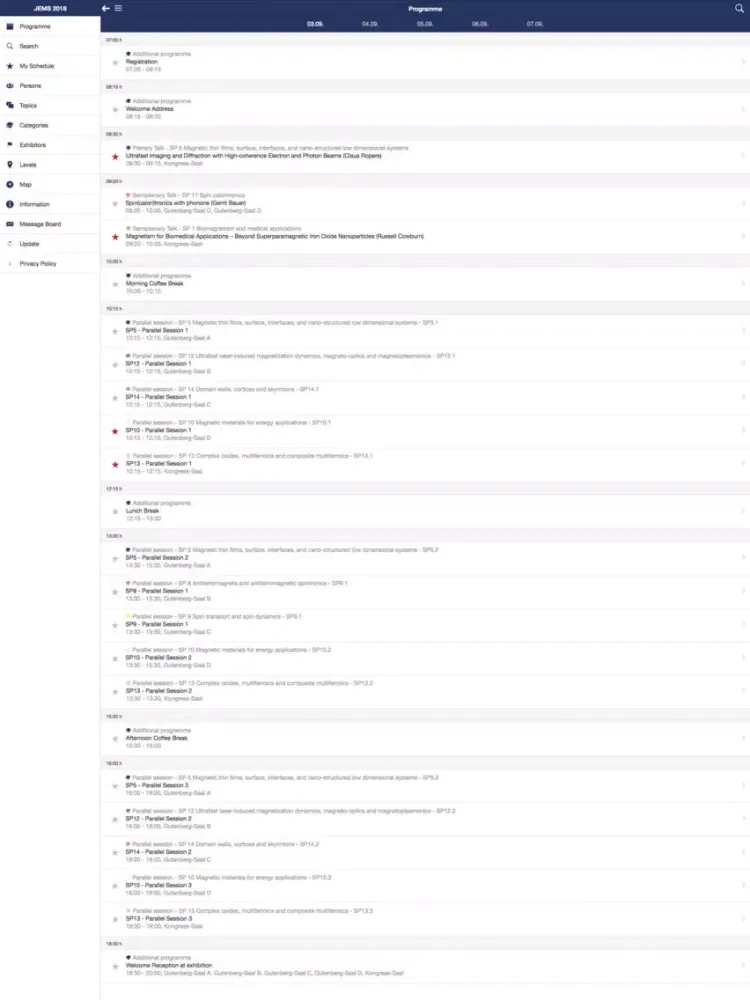 JEMS 2018 iPad  Ekran Görüntüleri