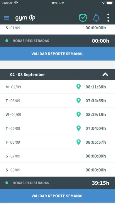 Tangkapan layar gym·up