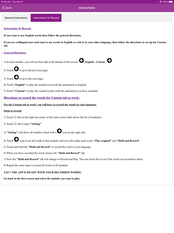 Tangkapan skrin SmarTap - See, Learn & Talk iPad 
