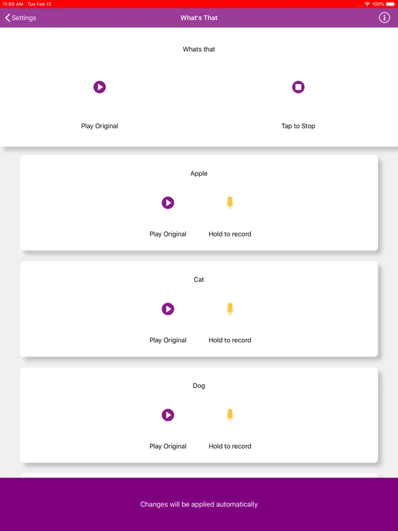 Tangkapan skrin SmarTap - See, Learn & Talk iPad 