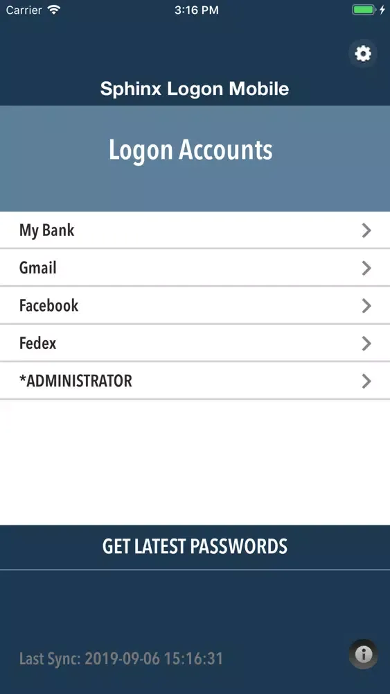 Sphinx - Logon Mobile Screenshots