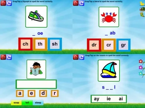 Montessori Phonemic Awareness for Homeschooling Grade 1 iPad  Screenshots