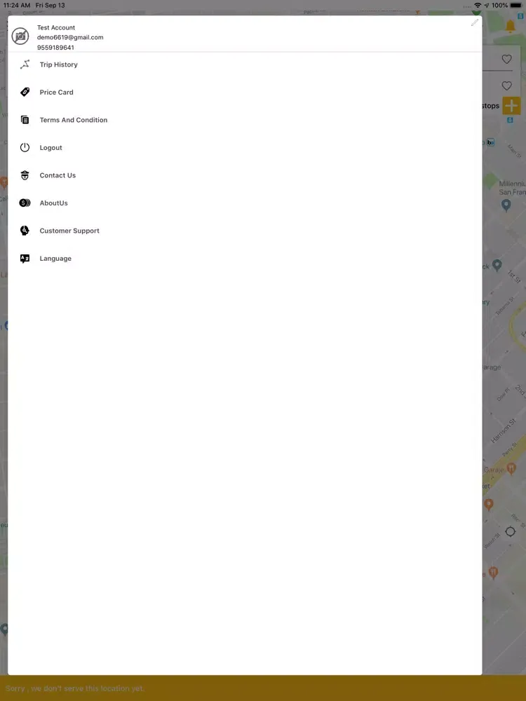 Smart Bee Taxi iPad  Ekran Görüntüleri