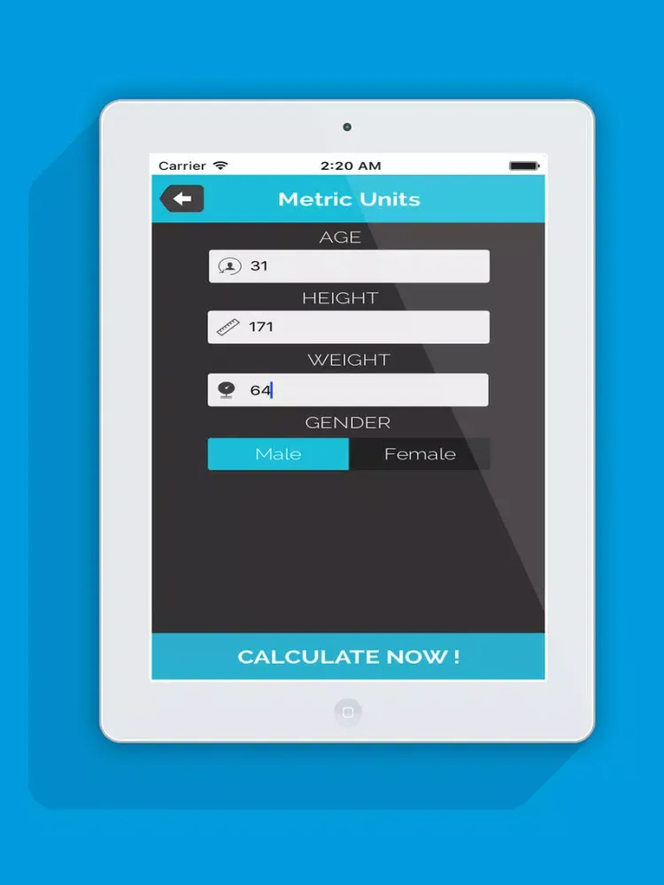 Smart weight BMI Calculator iPad  سکرین شاٹس