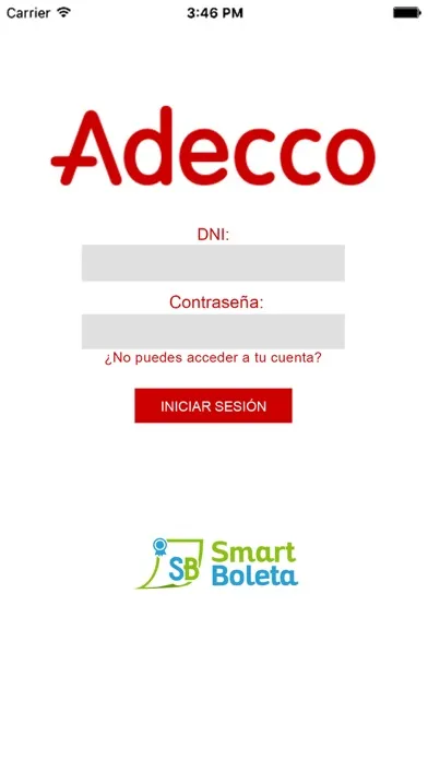 Zrzuty ekranu Adecco Smart Boleta