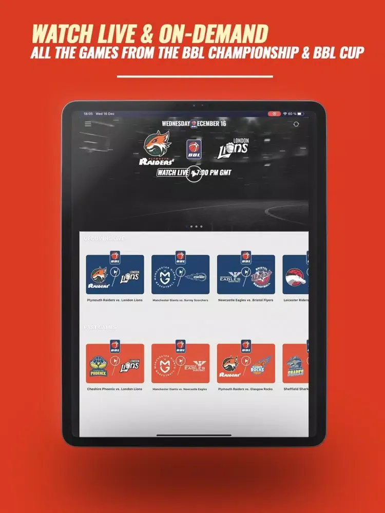 BBL Player iPad  Screenshots