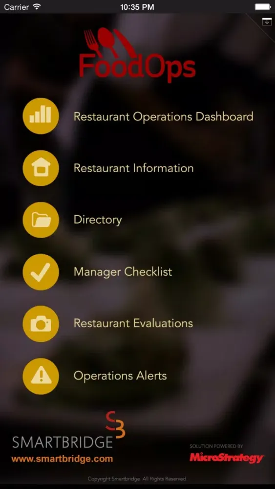 Tangkapan layar FoodOps Business Intelligence