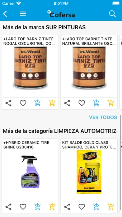 Captures d'écran de Catálogo Digital Cofersa