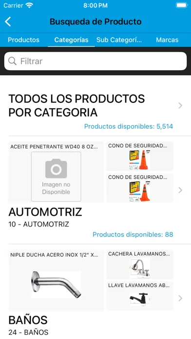 Captures d'écran de Catálogo Digital Cofersa